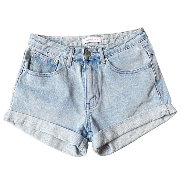 Assembly Label Pants - Assembly Label Women 100% Cotton Denim Hot Pants Jean Shorts Sz AU6 W24
